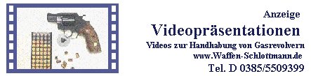 Pr�sentationsvideos Handhabung Gaswaffen