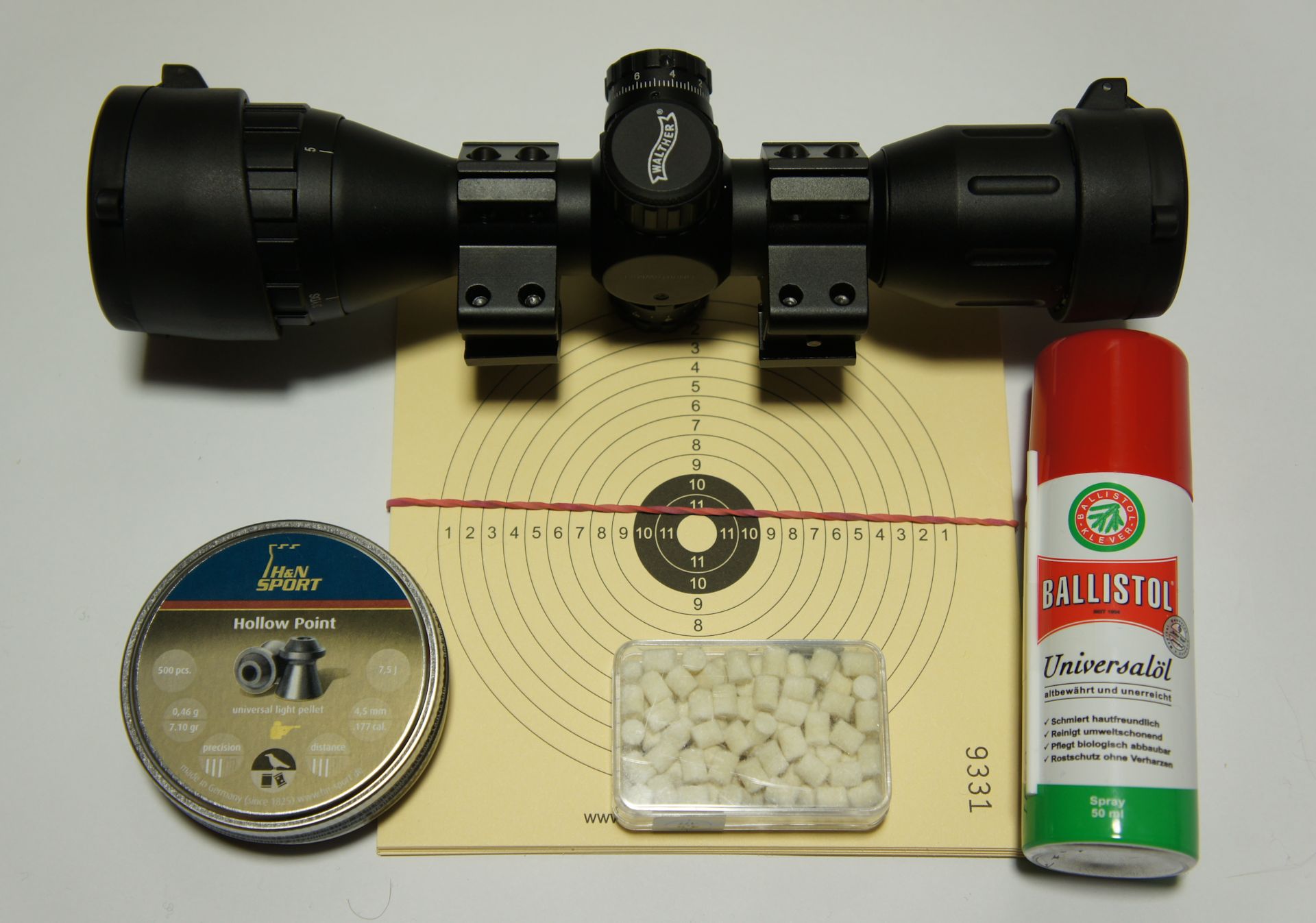 RTU Erweiterungs-Set mit Zielfernrohr Walther 4x32 MDC, Geschossen und Pflegemittel + inkl. Montage und Einschieen