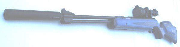 HW77 mit Schalld�mpfer und Schicktholzschaft