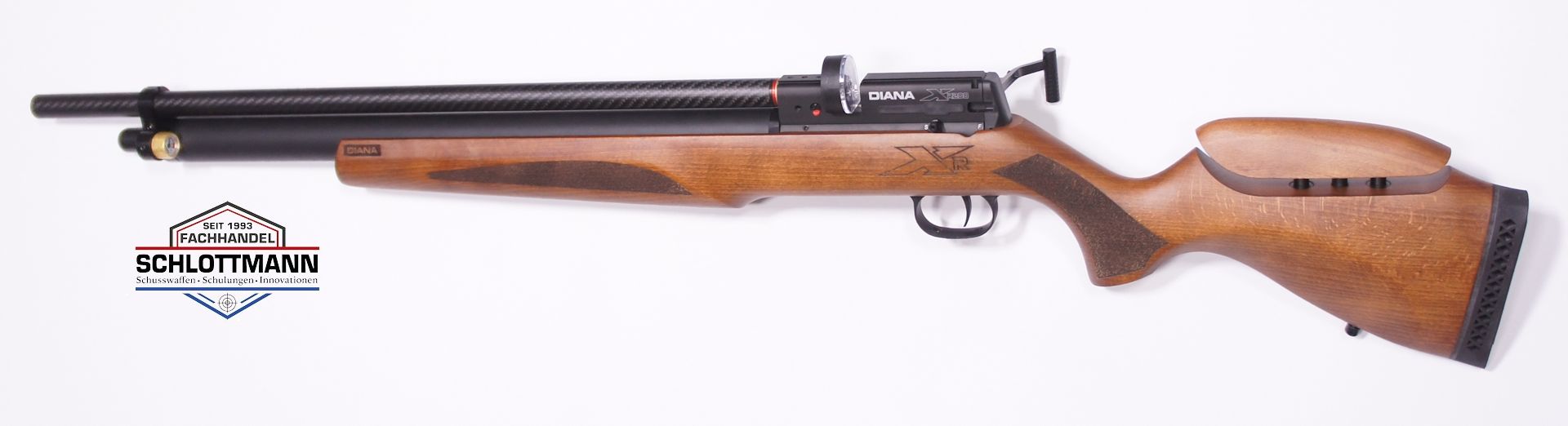 Diana XR200 Premium, Kal. 4,5mm Diabolo mit 14-Schuss Magazin und Schaft aus Holz