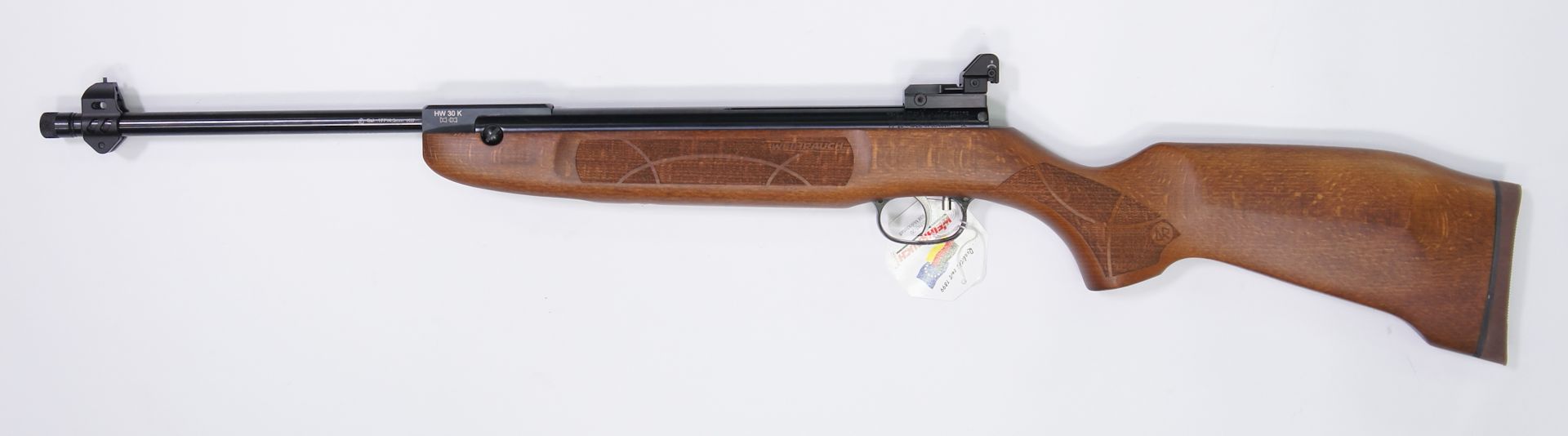 Weihrauch HW 30S Carbine mit offener Visierung, Laufgewinde und Mndungsmutter