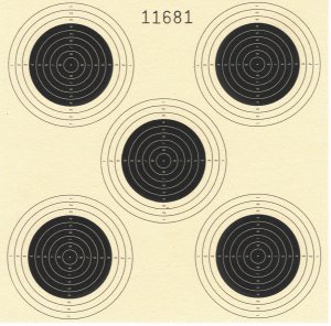Zielscheiben 14x14cm, 5 Spiegel, 100er Pack Luftgewehr- Schiescheiben