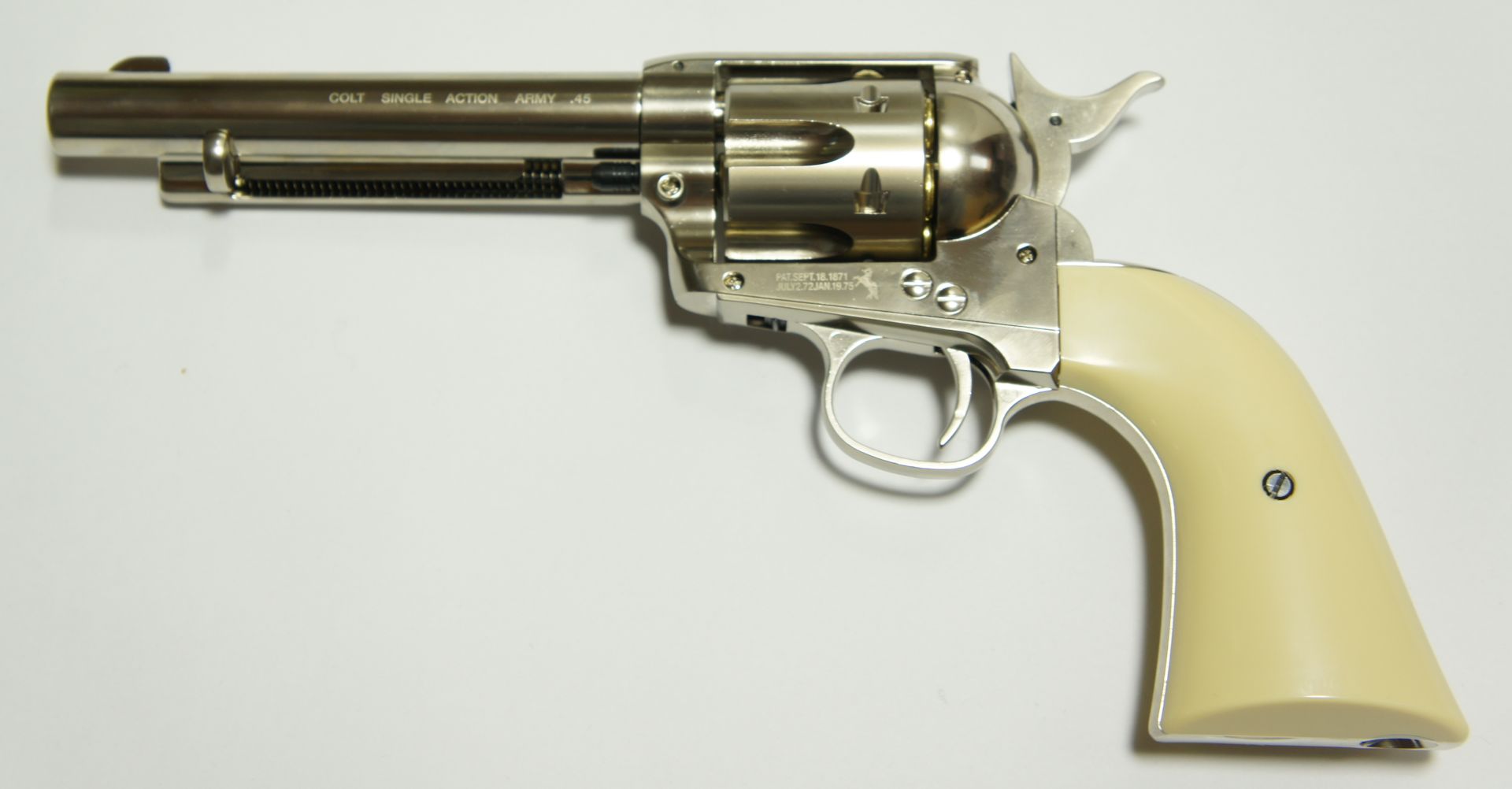 vernickelter CO2 Revolver Colt SAA .45