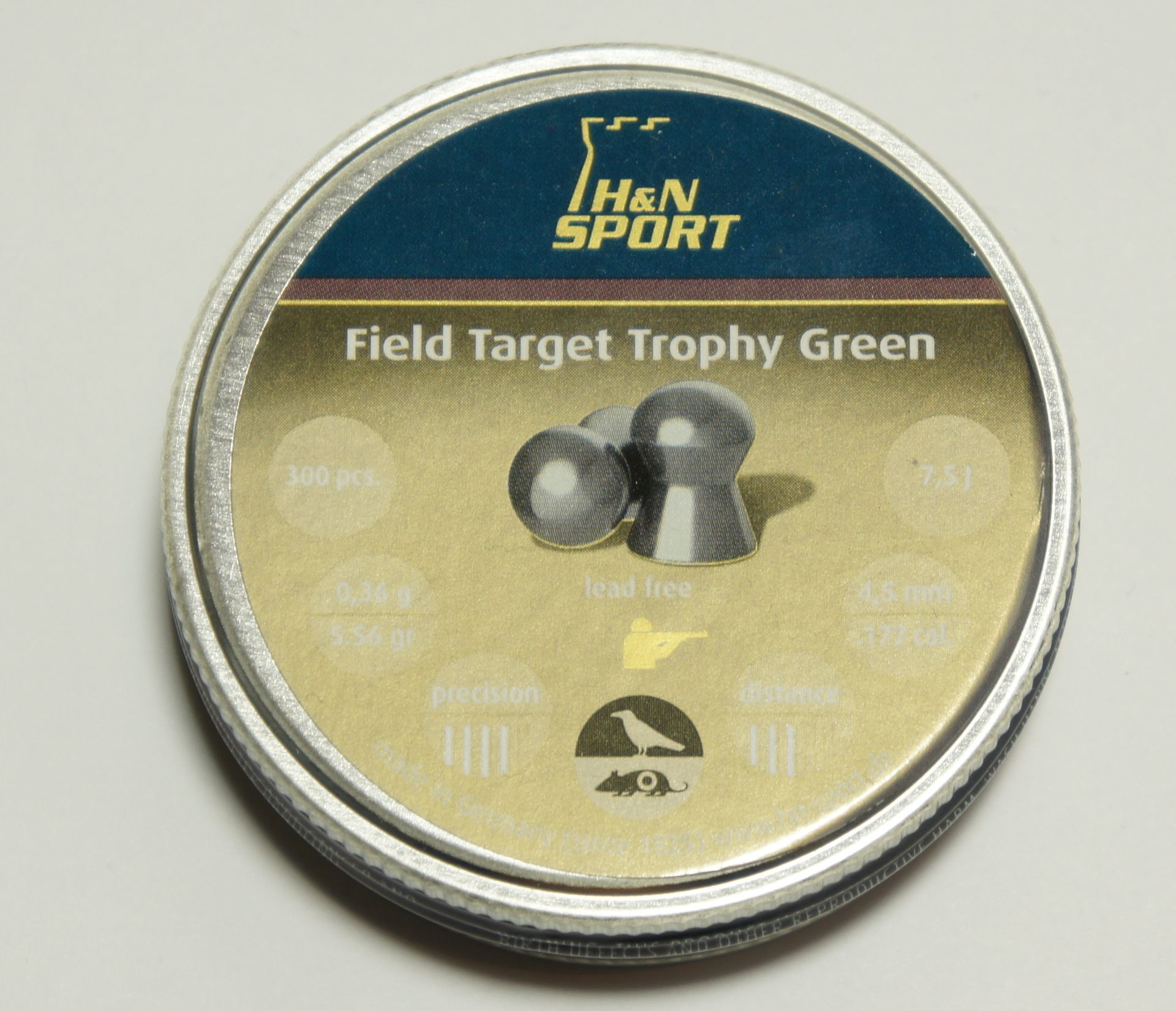 H&N FT Trophy Green 4,50mm aus einer Zinnlegierung