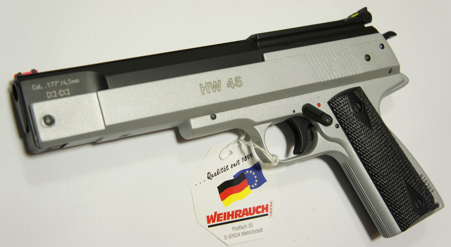 Luftpistole HW 45 Kaliber 4,5mm, Silberfinish