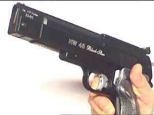 HW 45 black star Kaliber 5,5mm Luftpistole mit Sportgriff