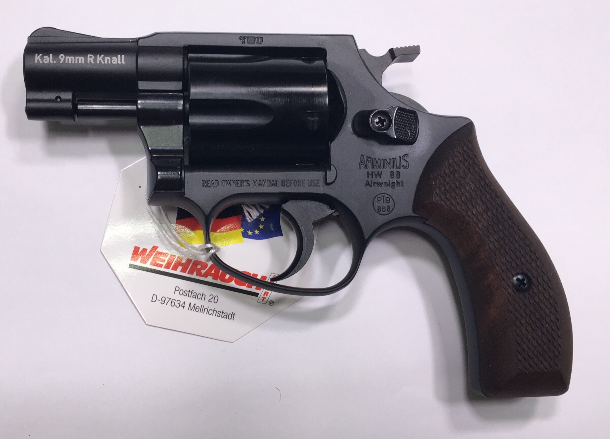 Schreckschuss und Gasrevolver Arminius HW88 Super Airweight, schwarz