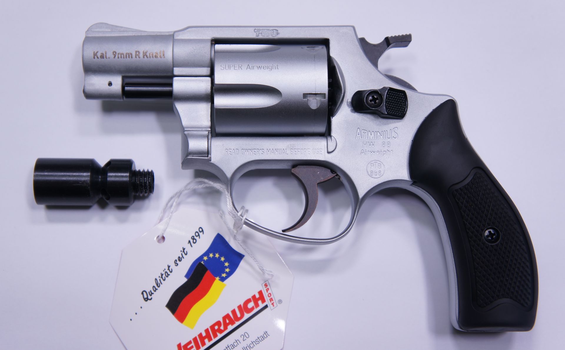 Schreckschuss- und Gasrevolver Arminius HW88 airweight, nickel