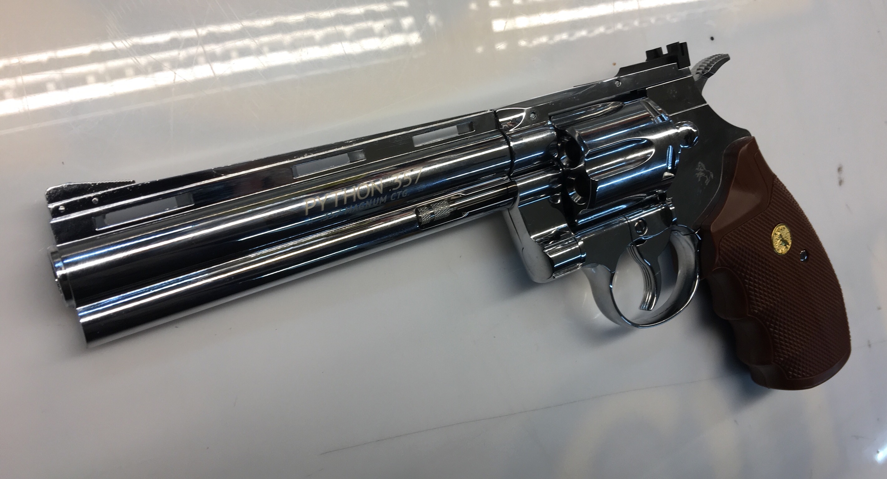 CO2 Revolver Colt Python .357 Kaliber 4,5mm BB, 6 Zoll vernickelt