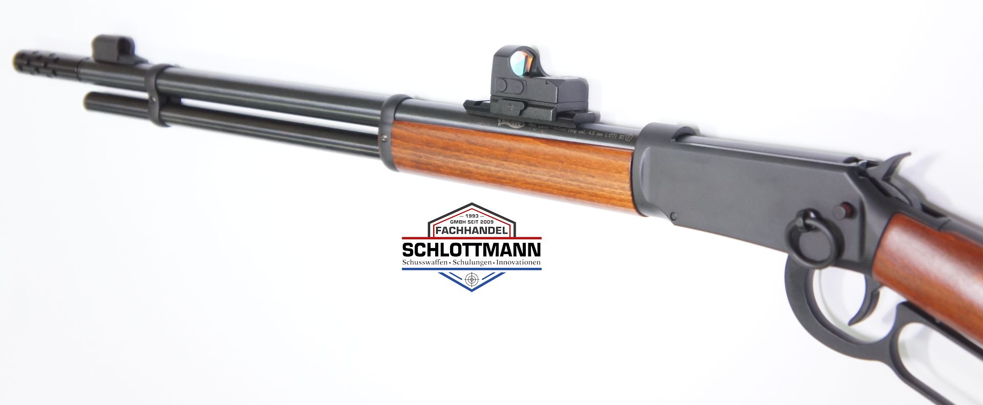 Montagebeispiel auf  <a href=1050341.htm>CO2 Gewehr Walter Leveraction