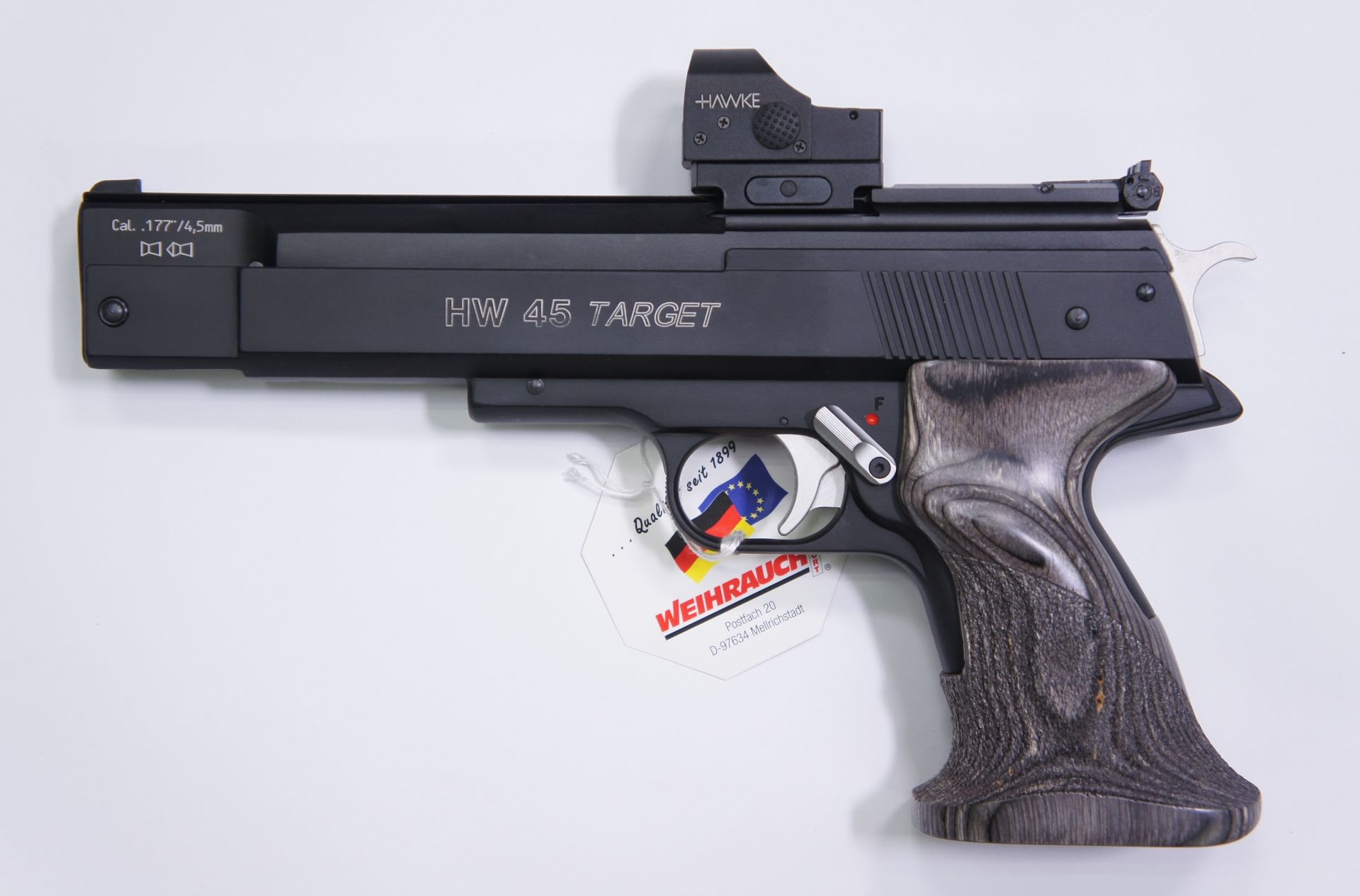 Montagebeispiel HW 45 Target mit Hawke Reflexvisier 1x25