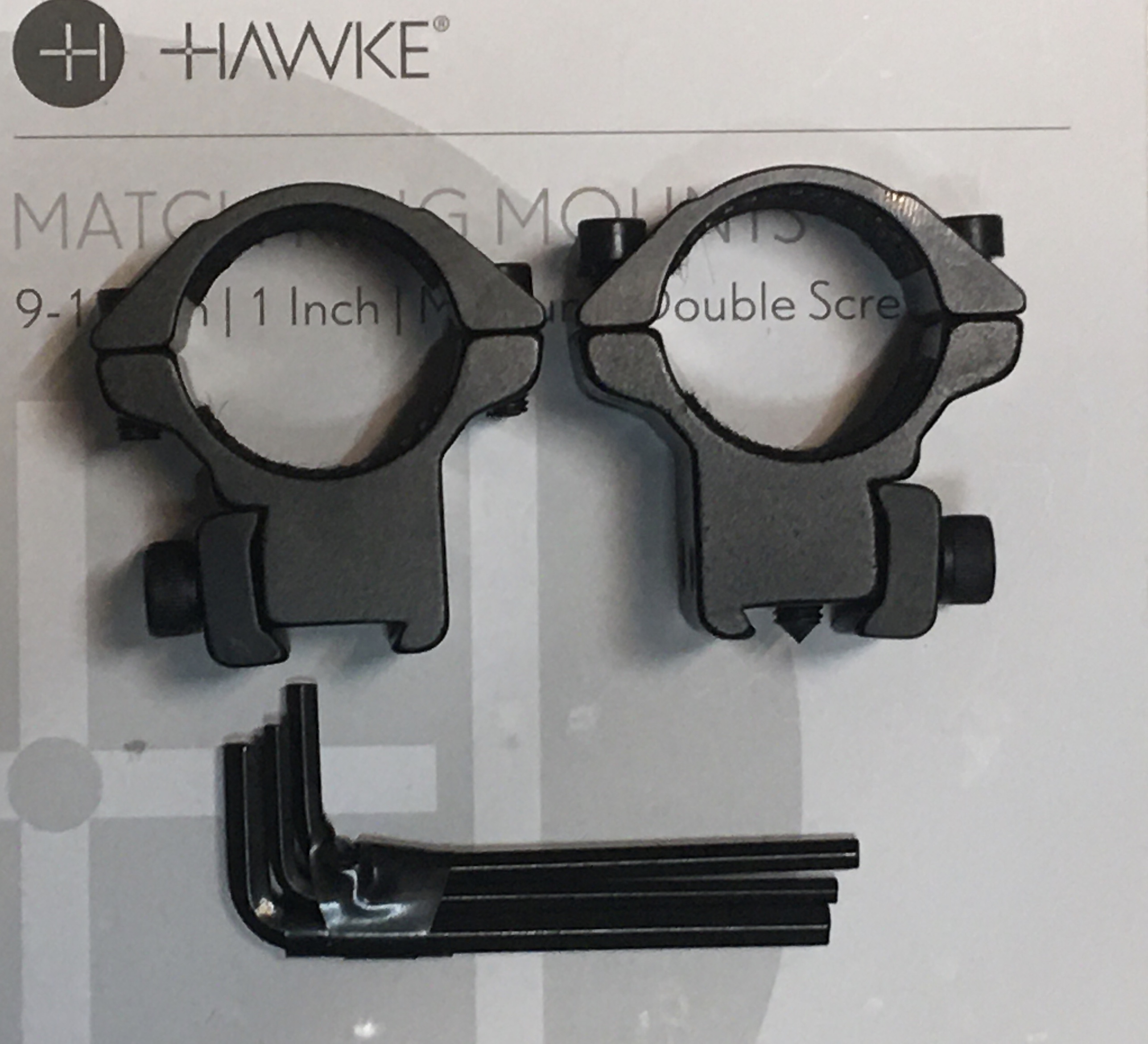 Hawke - Montageringe 1 Zoll = 25mm für Schienenbreite 11mm mit Stopperstift