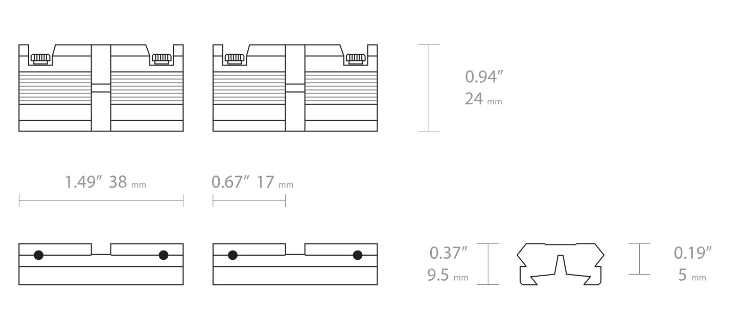 Hawke Adaptor Base 11mm zu 21mm Weaver