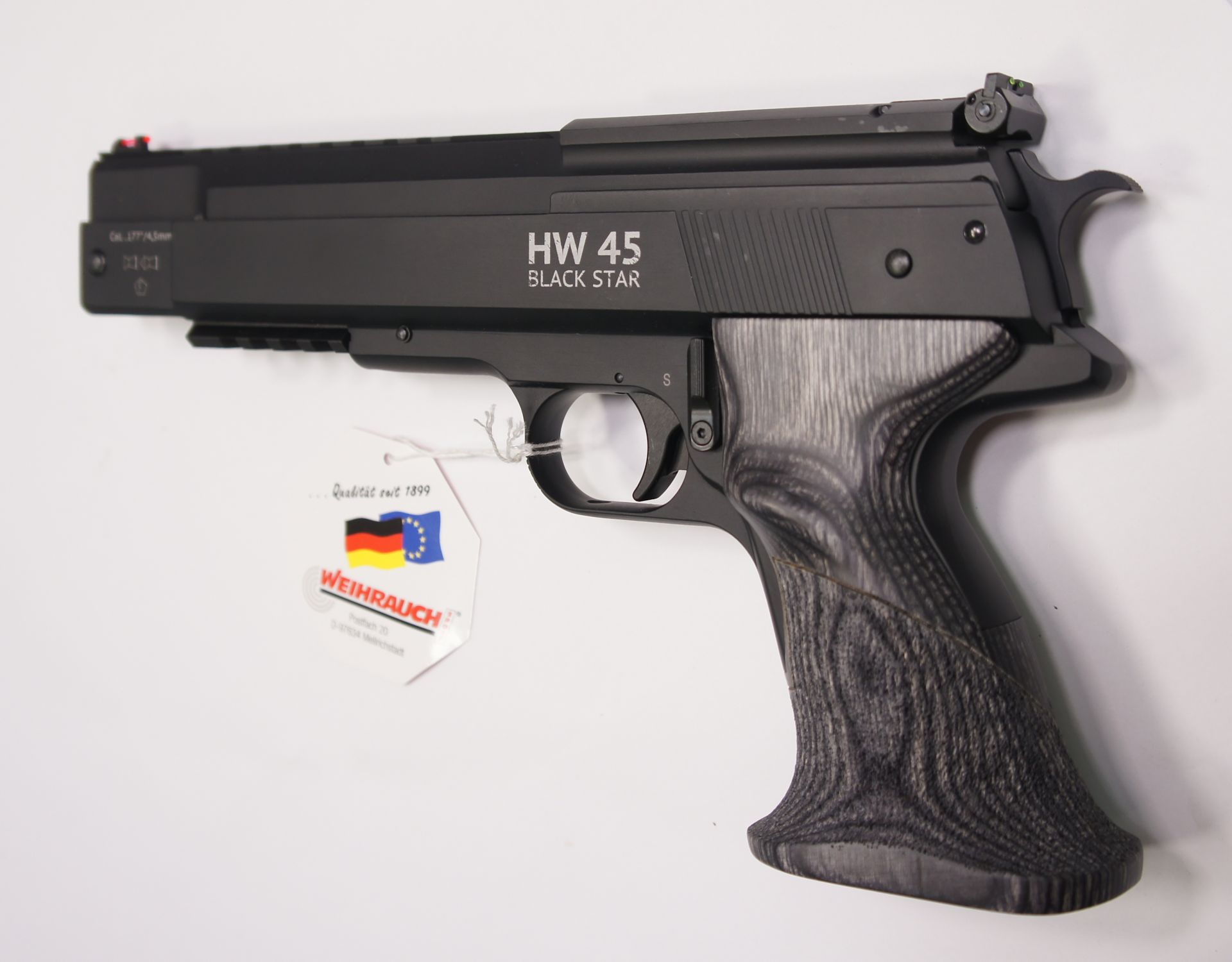 HW 45 black star Kaliber 5,5mm Luftpistole mit Sportgriff