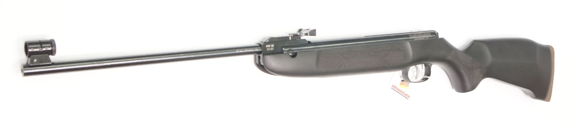 Luftgewehr Weihrauch HW 30 S mit Kimme und Korn im edlem, schwarzem Holzschaft