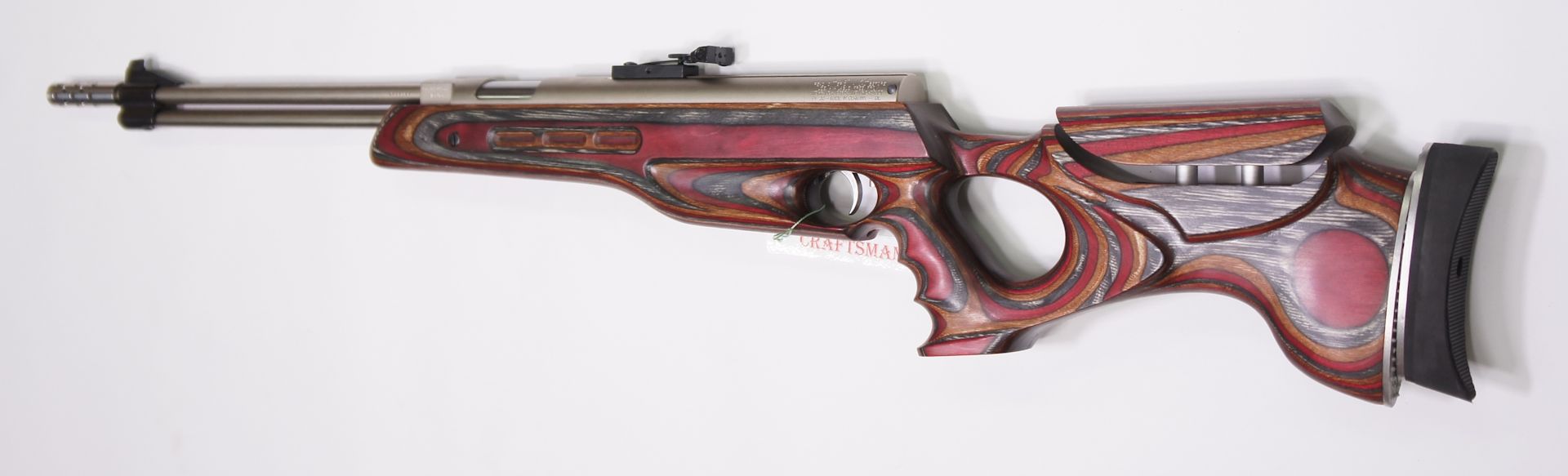 vernickeltes Luftgewehr stainless loock, Weihrauch HW 77 K sd  im Craftsman VIT Custom, Schaft nach Farbwunsch
