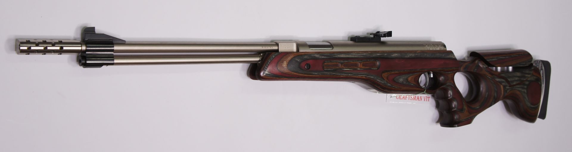 vernickeltes Luftgewehr stainless loock, Weihrauch HW 77 K sd  im Craftsman VIT Custom, Schaft nach Farbwunsch