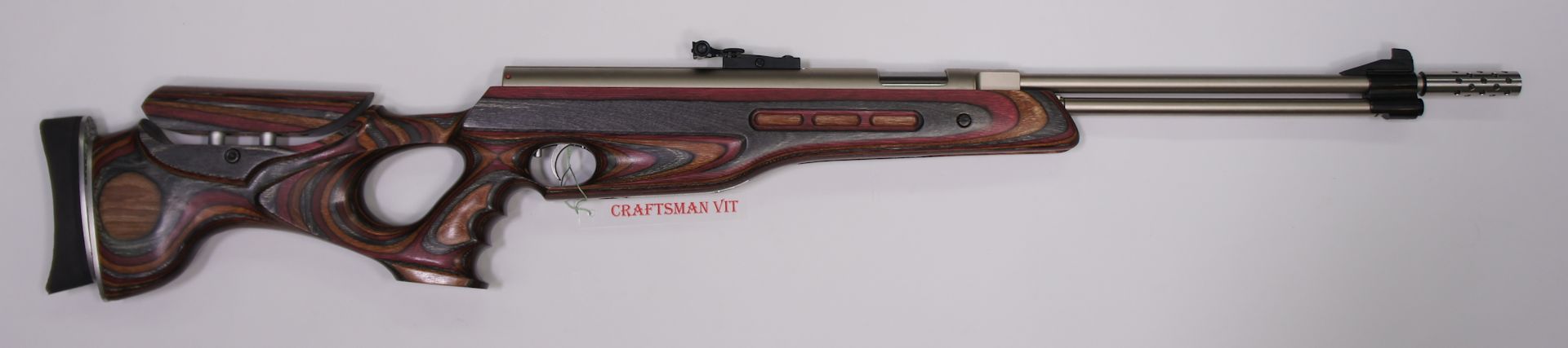 vernickeltes Luftgewehr stainless loock, Weihrauch HW 77 K sd  im Craftsman VIT Custom, Schaft nach Farbwunsch