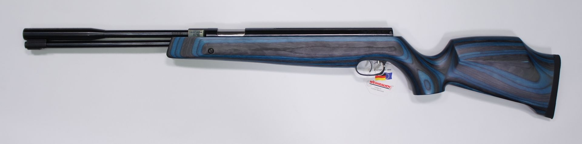 HW 97 K, F, Kaliber 4,5mm F, Schaft aus blauem Schichtholz