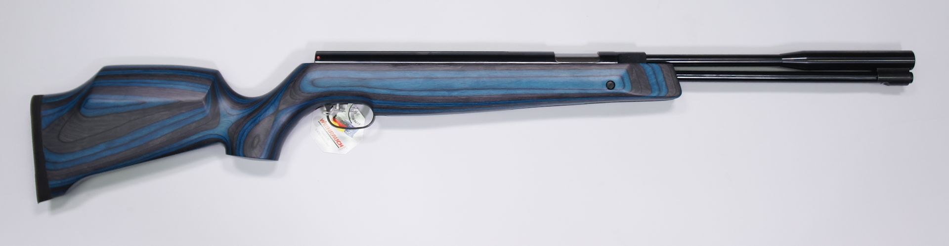HW 97 K,  4,5mm, F, Schaft aus blauem Schichtholz von Rechts