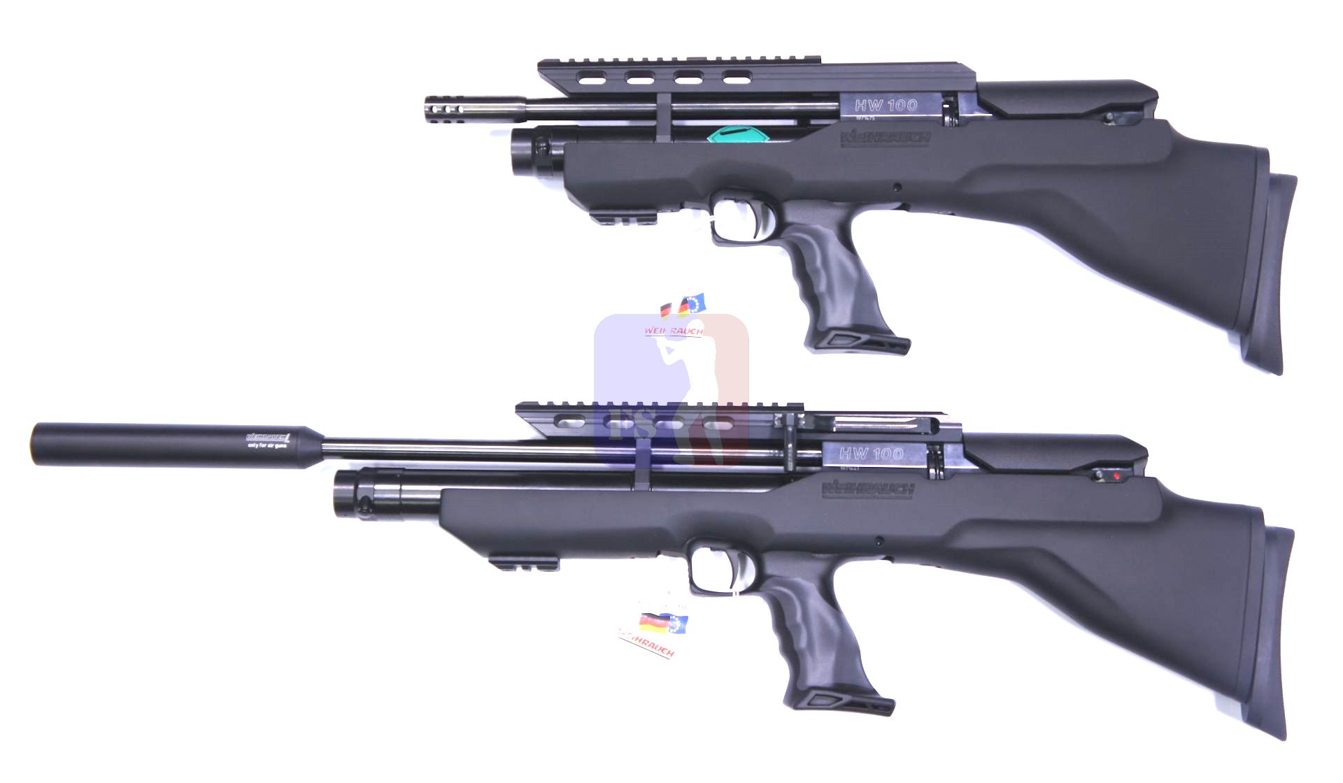 Größenvergleich zwischen den HW 100 BP Modellen 