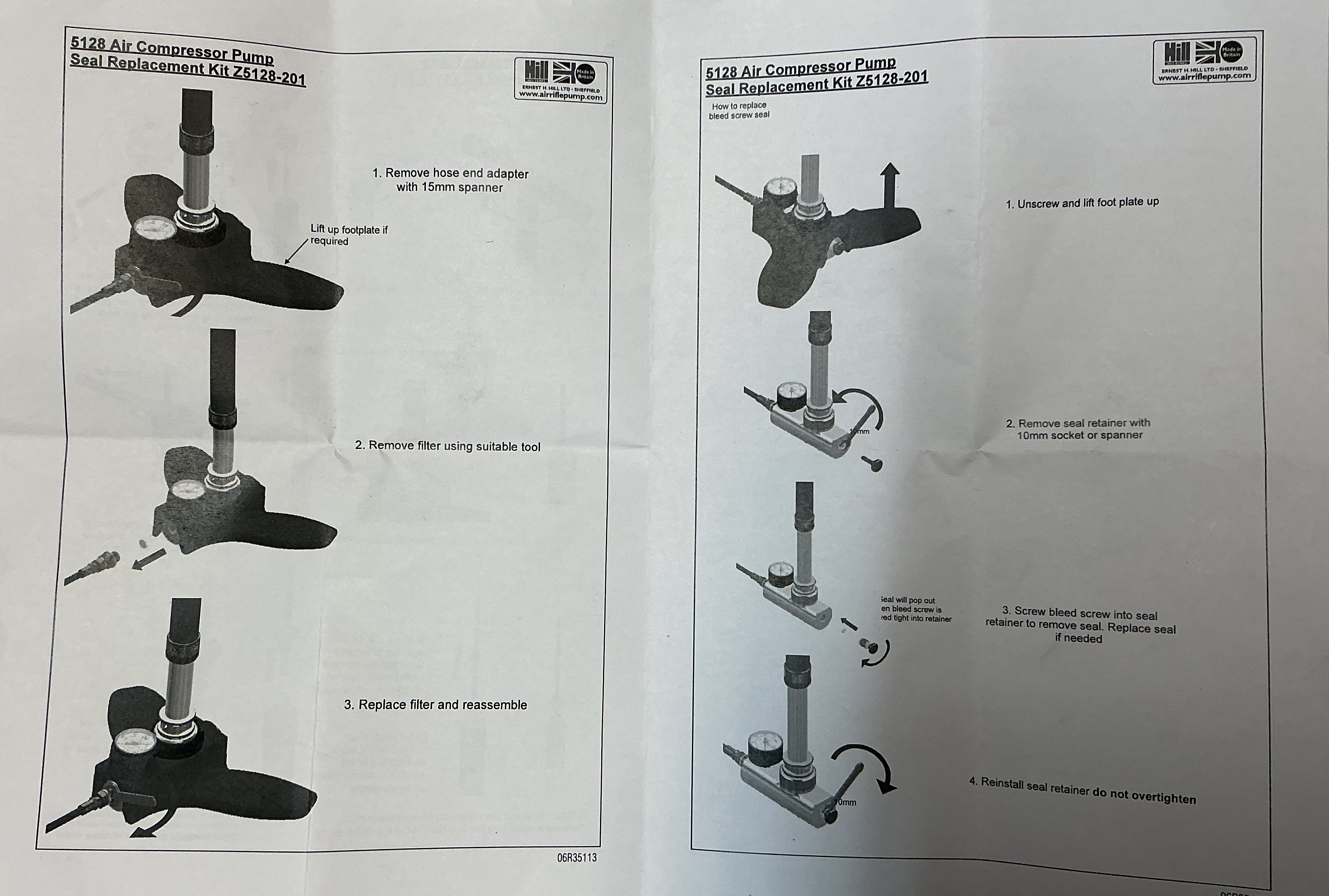 Schnellservice-Kit fr Handpumpe HILL MK 5