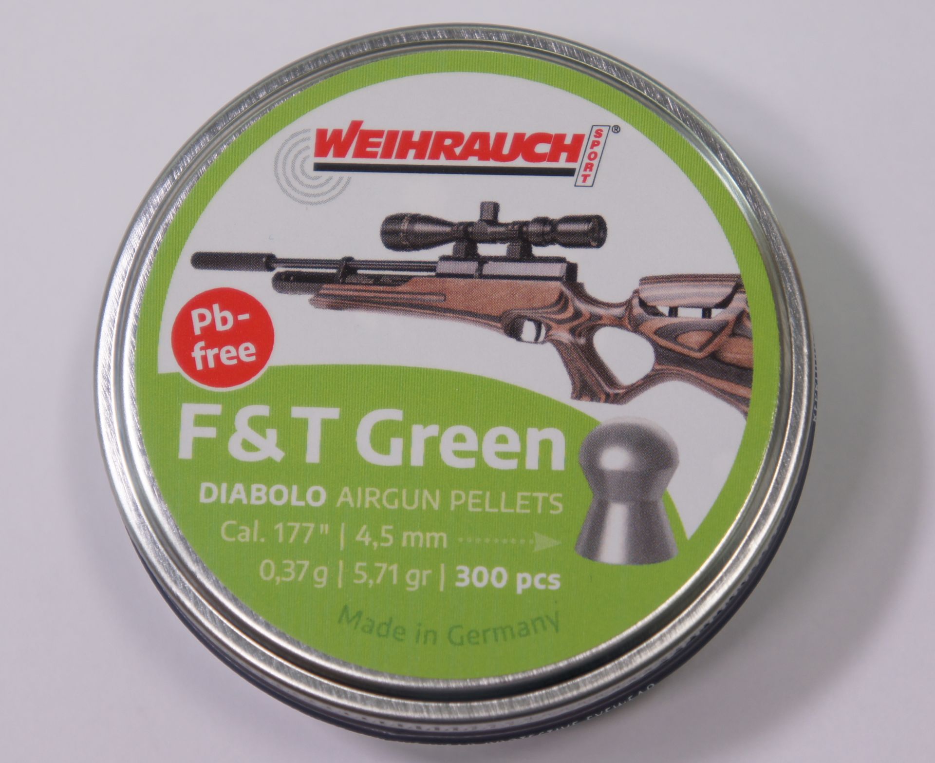 Bleifreie Weihrauch Diabolos F & T green, 4,5mm