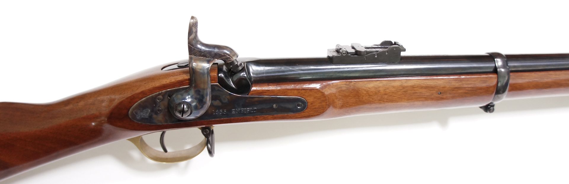 Das Vorderladergewehr Modell 1853 Enfield hat Perkussionszndung