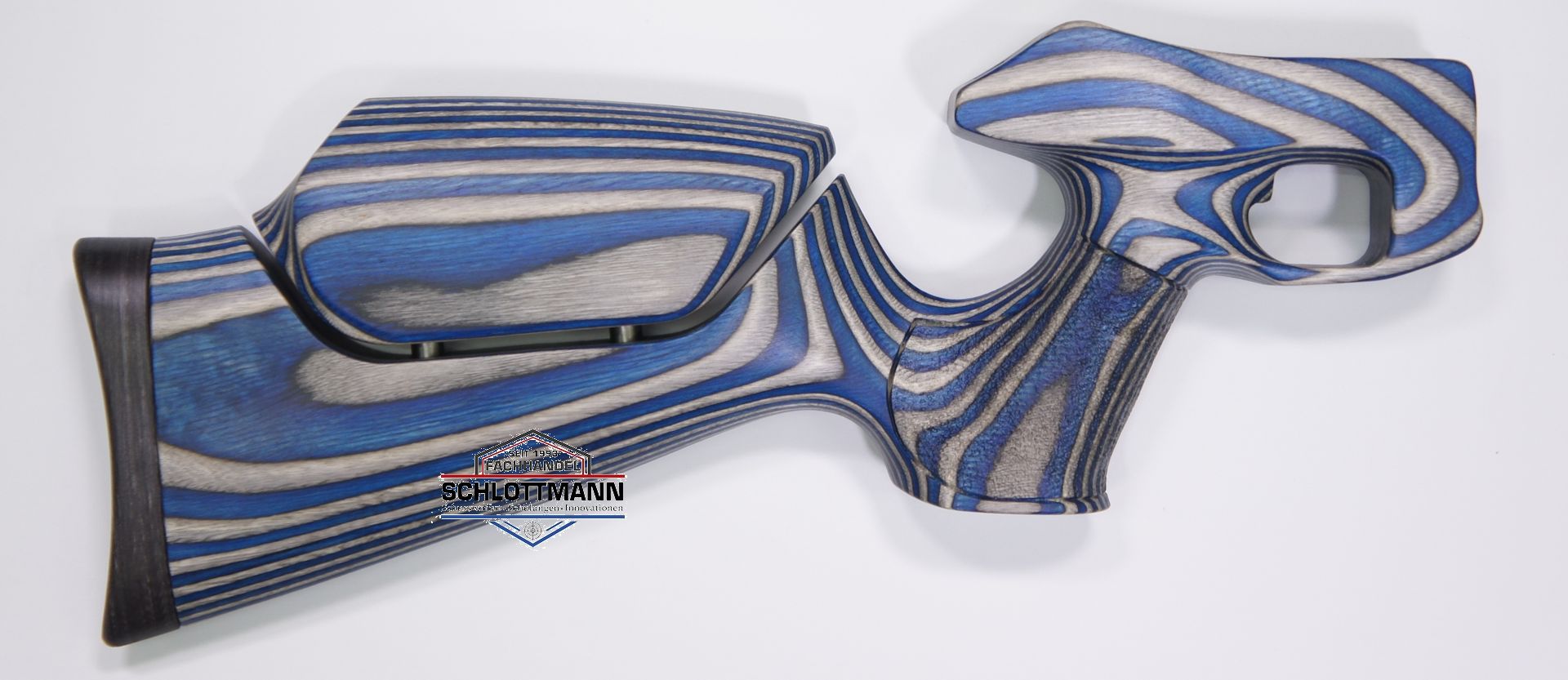 Anschlagschaft für CO2 Pistole Diana Airbug aus blau-grauem Schichtholz mit verstellbarer Schaftbacke