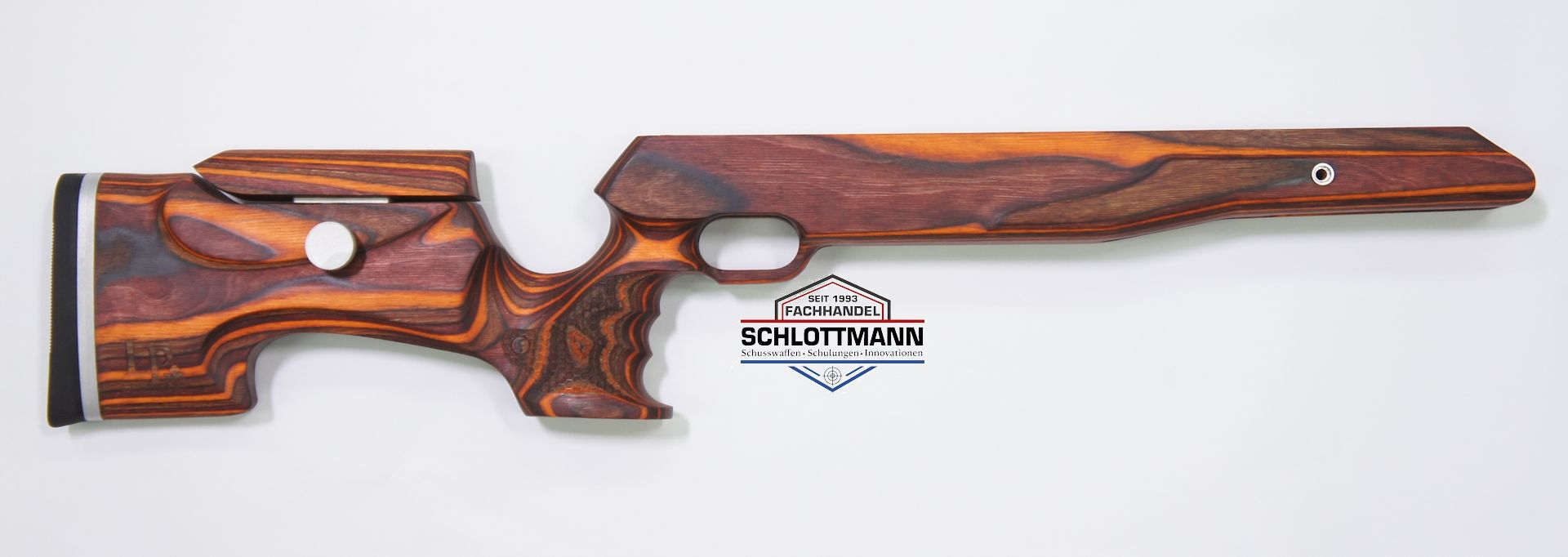 LP Gunstocks Version Fusion, Schichtholz Schaftfarbe orange-braun