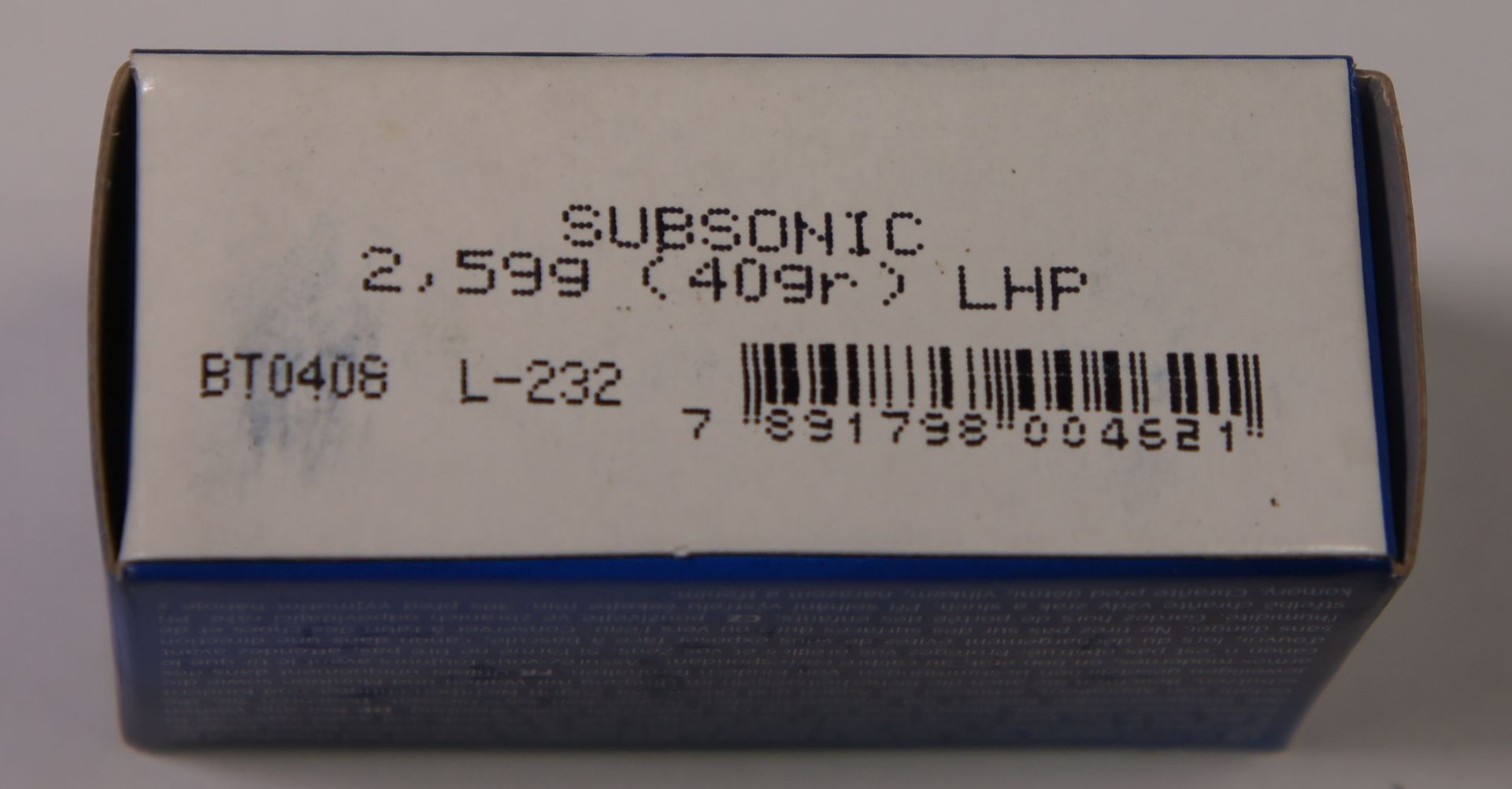 .22 l.r.LHP 40 grains Subsonic 50er Magtech