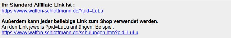 Hinweis zum Partnerprogramm, Affiliate-System Hinweis zum Partnerprogramm, Affiliate-System