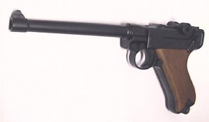 Gaspistole Modell P04, Nachbau der Parabellum / Luger 04 / Schreckschusspistole 