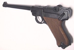 Gaspistole Modell P04, Nachbau der Parabellum / Luger 04 / Schreckschusspistole 